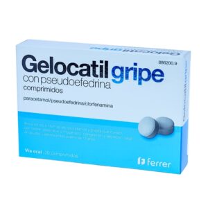GELOCATIL GRIPE PSEUDOEFEDRINA 20 COMPRIMIDOS