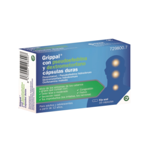 GRIPPAL CON PSEUDOEFREDRINA Y DEXTROMETORFANO CAPSULAS DURAS
