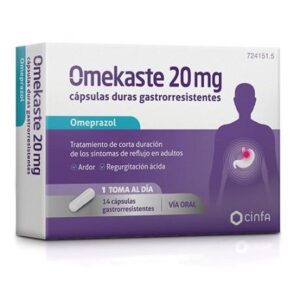 OMEKASTE 20 MG 14 CAPSULAS GASTRORRESISTENTES